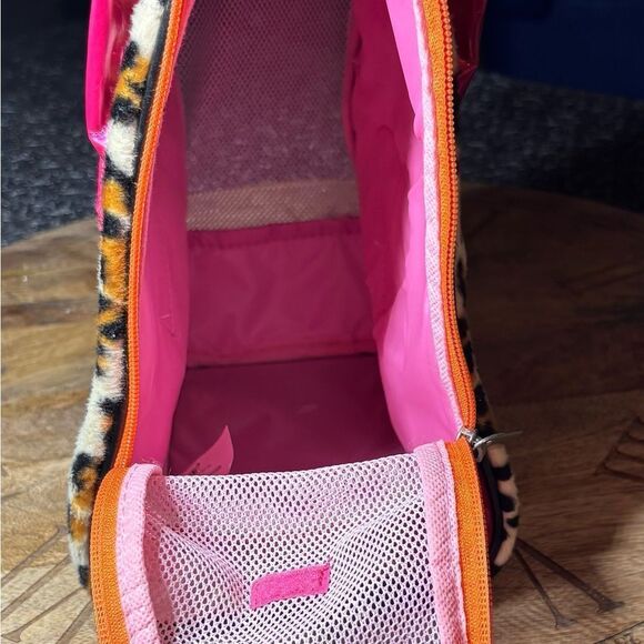 9” Pucci Pups Battat Leopard Print Heart Plush Stuffed Animal Carrier EPC - Picture 9 of 9